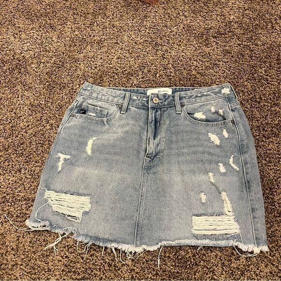 KanCan GIANNA FRINGED HEM MINI SKIRT - Picture 7 of 14